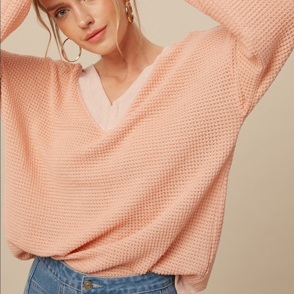 NWT Waffle Knit Pink Top - Picture 5 of 7